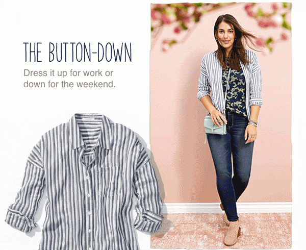 The button-down. Dress it up for work or down for the weekend