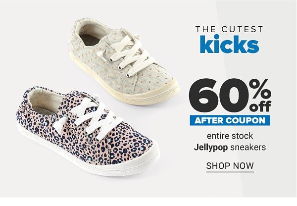 The cutest kicks - 60% off after coupon entire stock Jellypop sneakers. Shop Now.