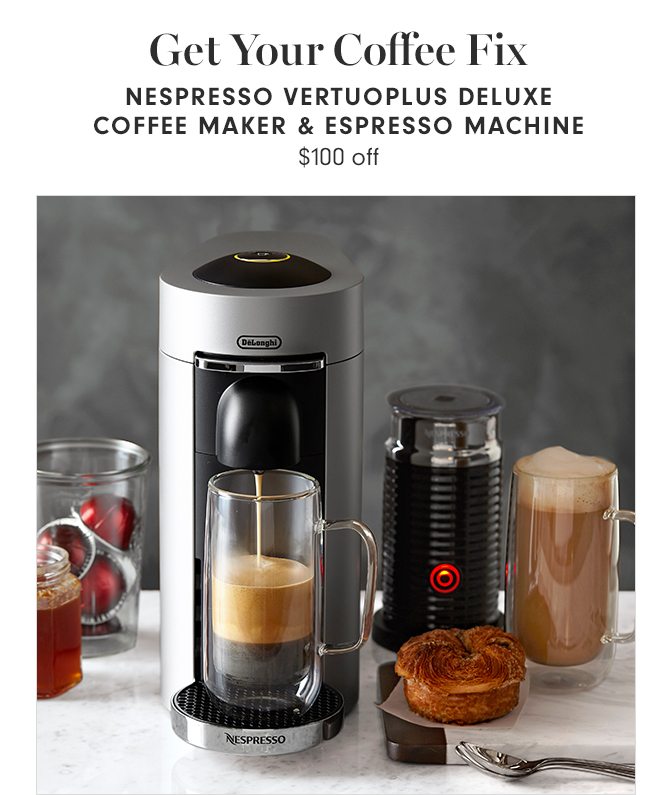 Get Your Coffee Fix - NESPRESSO VERTUOPLUS DELUXE COFFEE MAKER & ESPRESSO MACHINE - $100 off