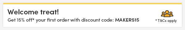 Welcome treat - get 15% off with code MAKERS15
