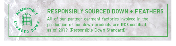 BANNER 2 - RESPONSIBLY SOURCED DOWN AND FEATHERS