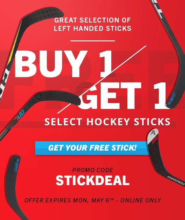 Hockey Stick Sale - Buy 1, Get 1 Free