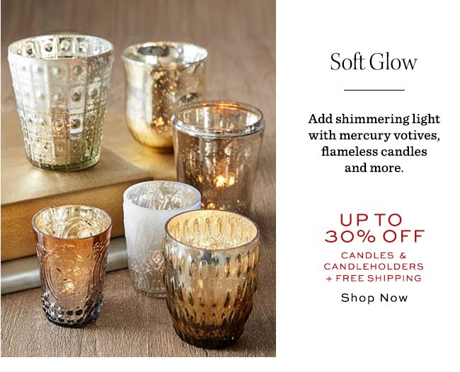 Up 30% Off Candleholders + Free Shipping