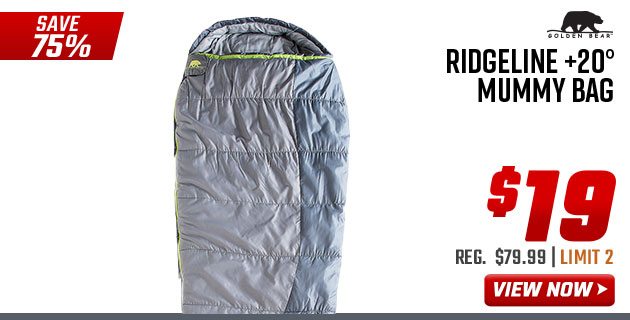 Golden Bear Ridgeline +20° Mummy Bag
