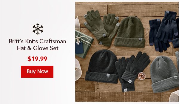 Britt’s Knits Craftsman Hat & Glove Set $19.99 Buy Now