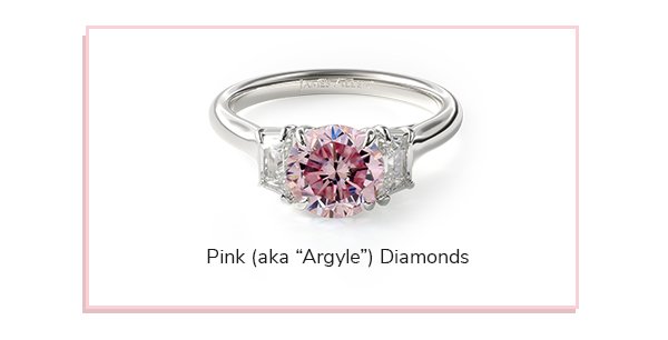 Pink aka Argyle Diamond Three-Stone Engagement Ring