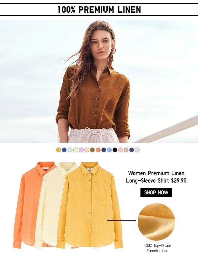 Women Premium Linen Long-Sleeve Shirt - SHOP NOW