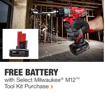 Free Battery | with Select Milwaukee M12 | Tool Kit Purchase