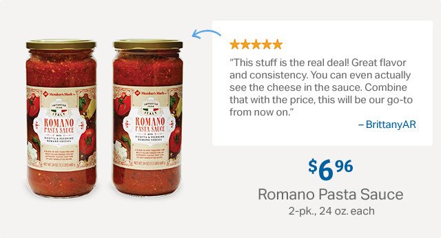 Romano Pasta Sauce 2-pk., 24 oz. each