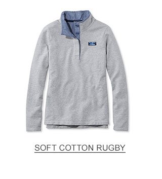 ll bean soft cotton rugby hoodie