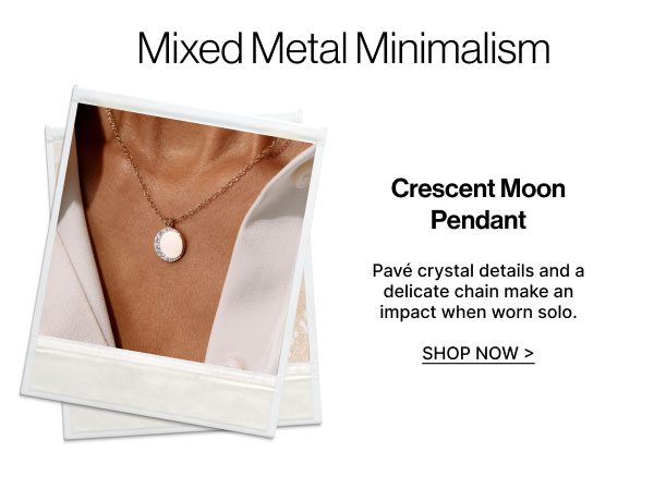 Crescent Moon Pendant Necklace | Shop Now