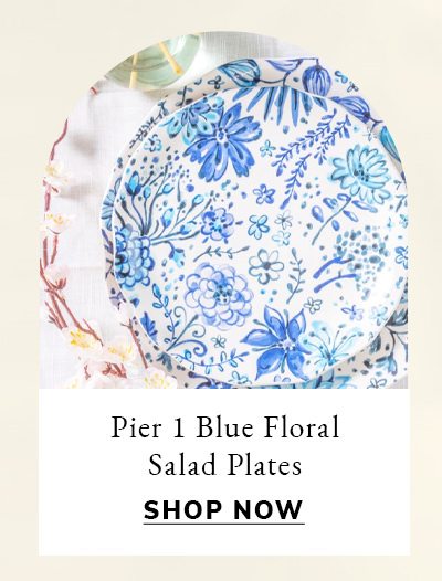 Pier 1 Blue Floral Salad Plates, Set of 4 | SHOP NOW