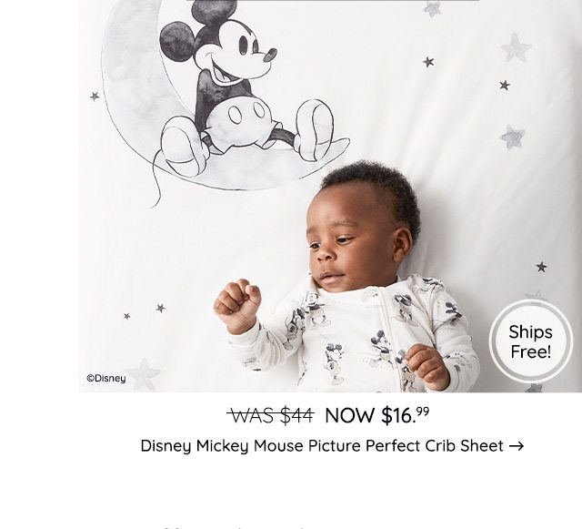 DISNEY MICKEY MOUSE PICTURE PERFECT CRIB SHEET