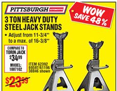  3 Ton Steel Jack Stands 