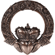 Bronze Celtic Claddagh Plaque