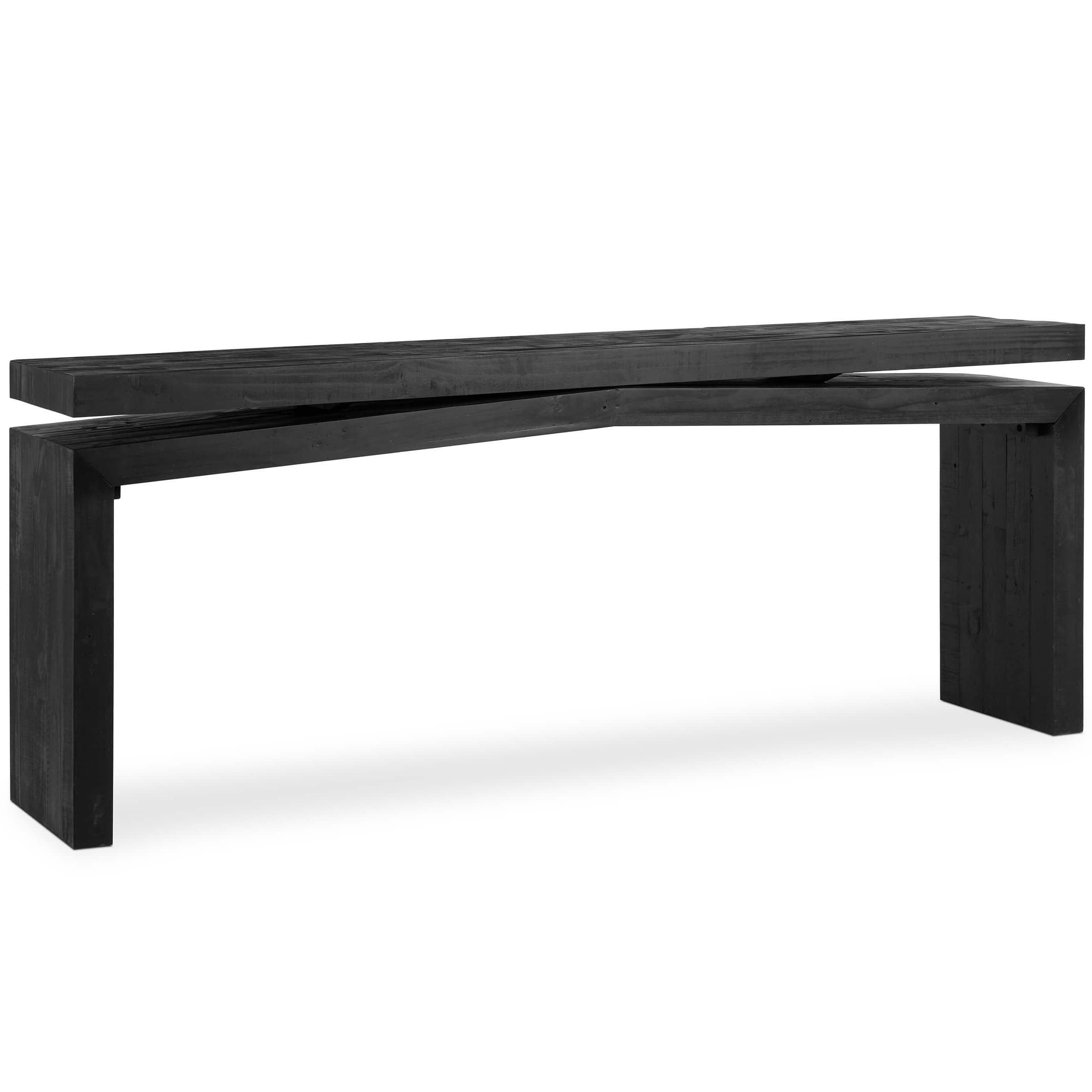 Image of Matthes Reclaimed Pine Console Table, Aged Black