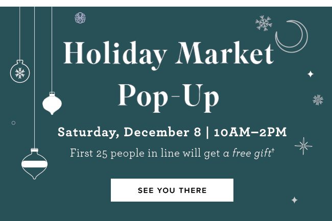 Join us at your nearest ALEX AND ANI store for a Holiday Market Pop-Up! December 8 from 10AM to 2PM.