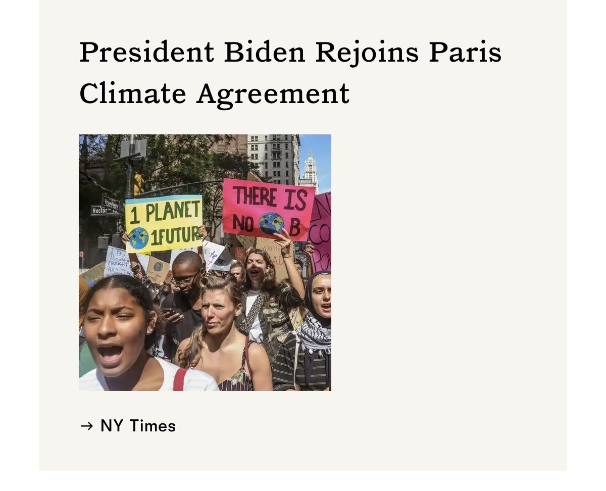 President Biden Rejoins Paris Climate Agreement