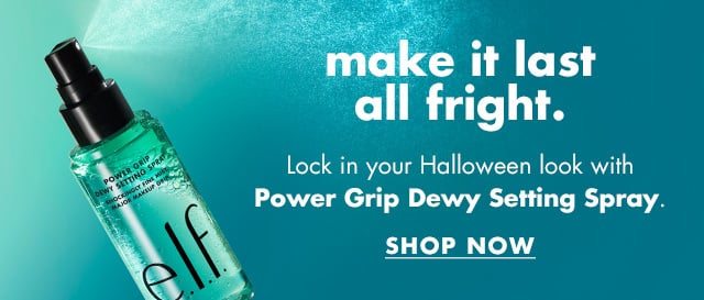 Lock in your Halloween look with Power Grip Dewy Setting Spray