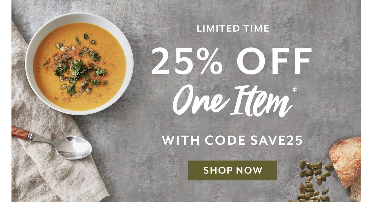 25% Off One Item