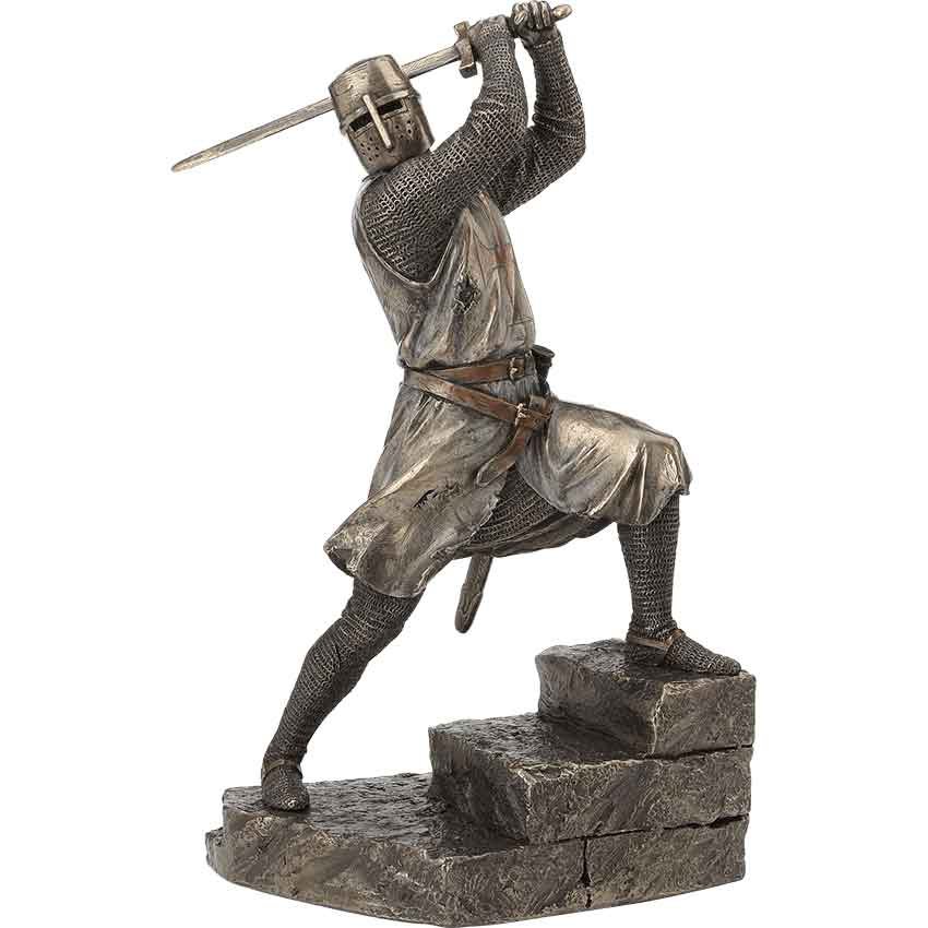Image of Knights Templar with Two Handed Sword Statue