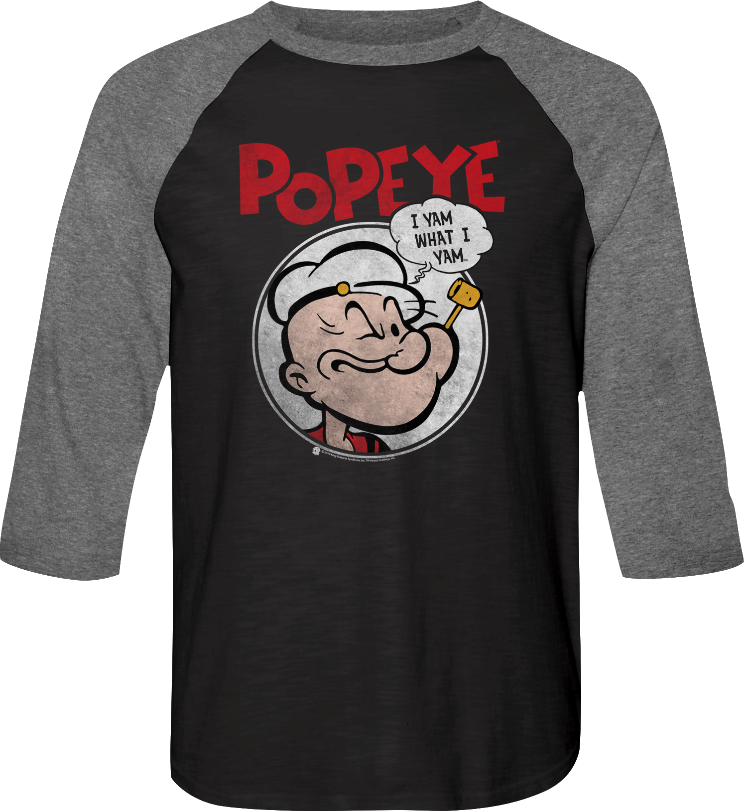 I Yam What I Yam Popeye Raglan Baseball Shirt