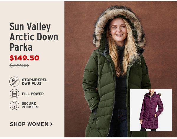 sun valley arctic down parka eddie bauer