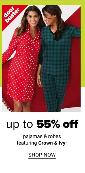 Up to 55% off Pajamas & Robes ft. Crown & Ivy - Shop Now