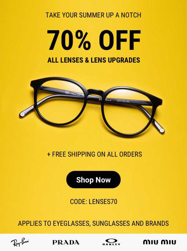 70% OFF Lenses >