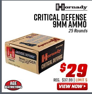 Hornady Critical Defense 9mm Ammo