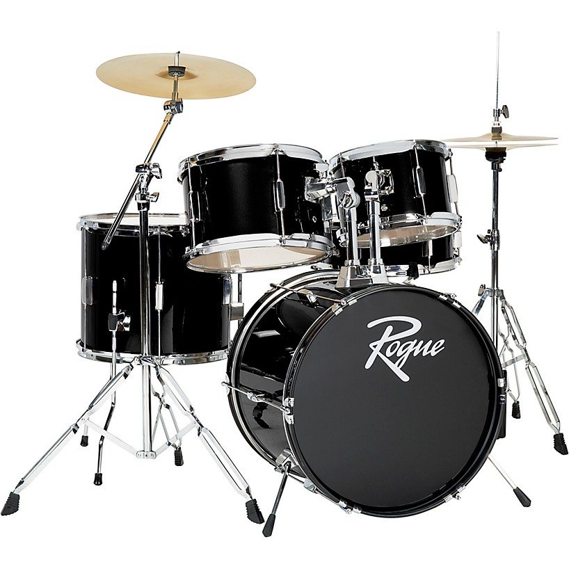 Rogue 5-Piece Complete Drum Set in Black