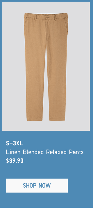 PDP3 - MEN LINEN BLENDED RELAXED PANTS