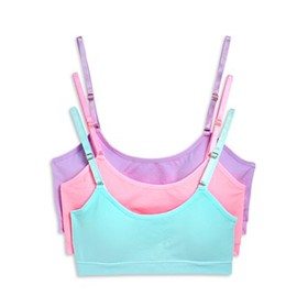 KatieJnyc Girls' Tween Seamless Cami Bralette, 3 Pack - Big Kid