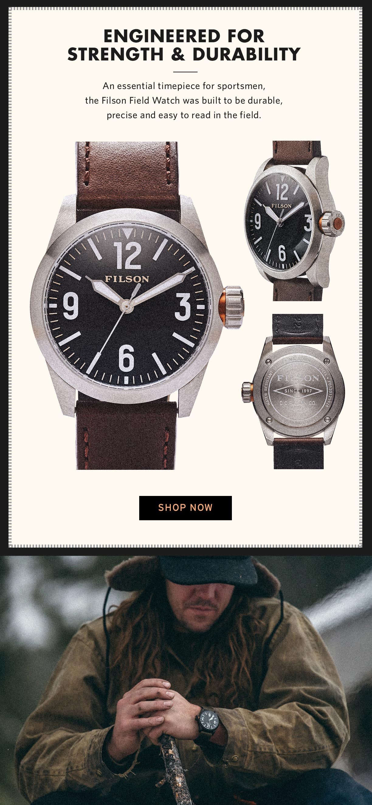 RETURN OF THE FILSON WATCH. SHOP NOW