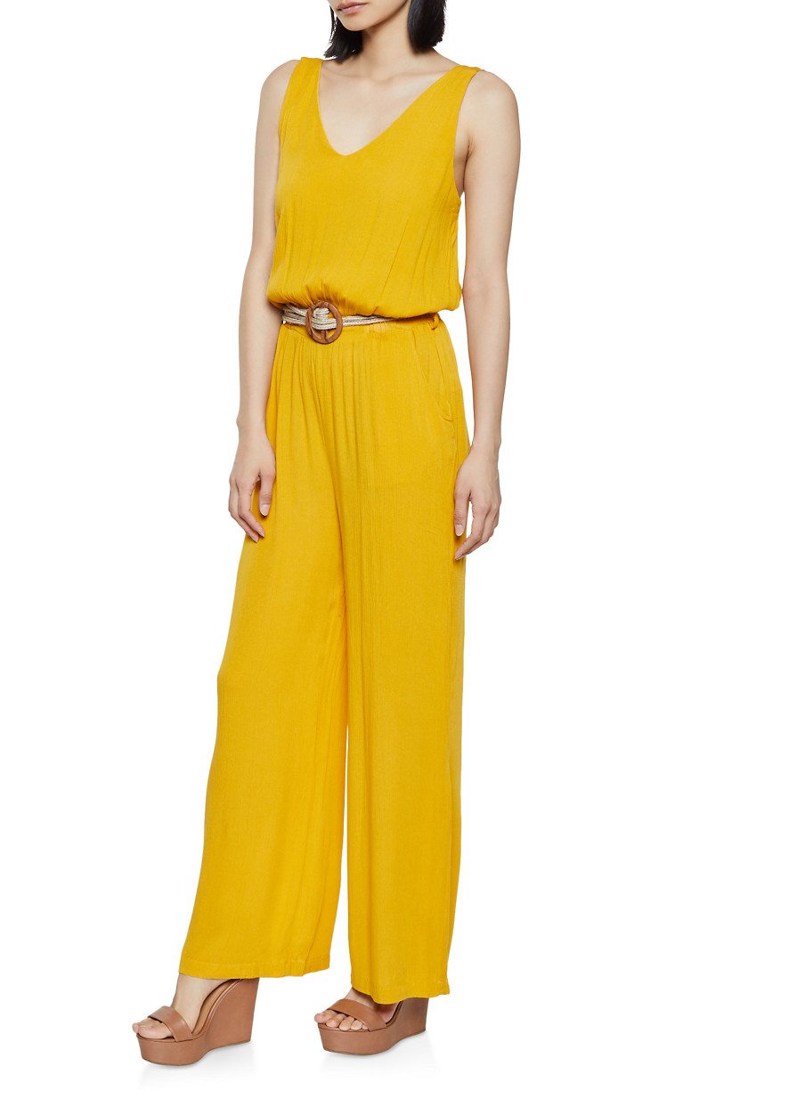 Belted Palazzo Jumpsuit