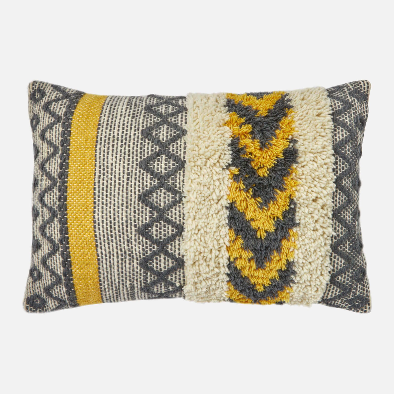 in homeware Textured Cushion - Grey and Black