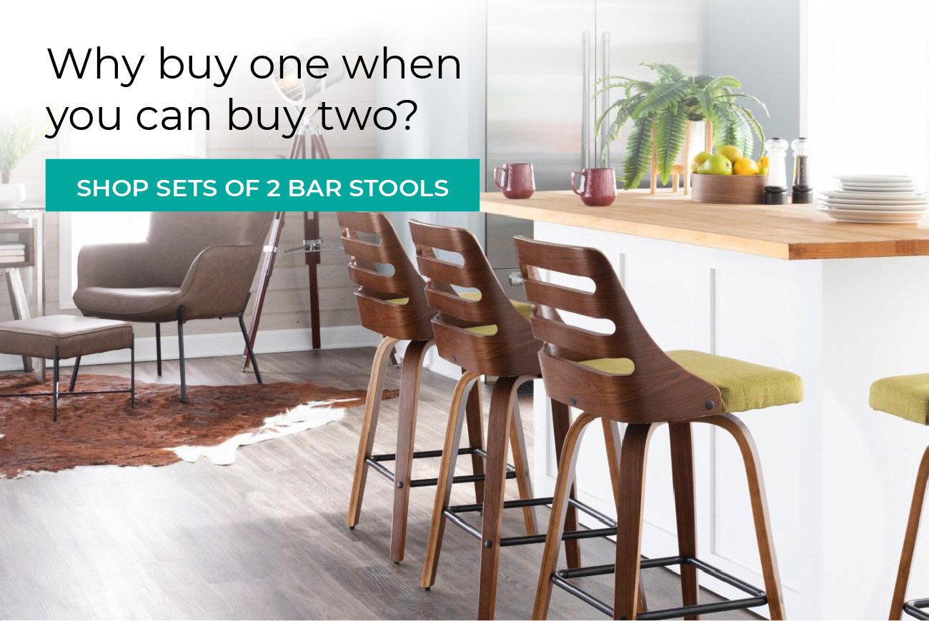 Why buy one when you can buy two? | Shop Sets of Bar Stools