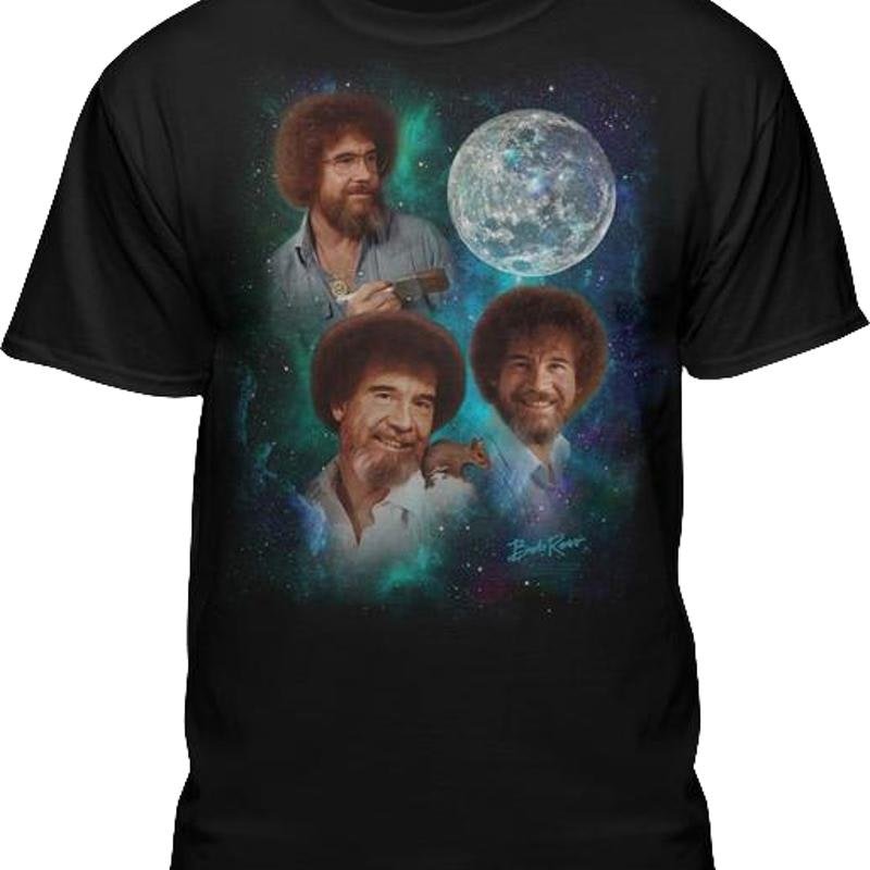 Three Bob Ross Moon T-Shirt