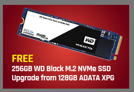 Free WD Black 256GB M.2 SSD Upgrade from 128GB ADATA XPG