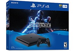 Sony PlayStation 4 Slim 1TB Star Wars Battlefront II Gaming Console Bundle