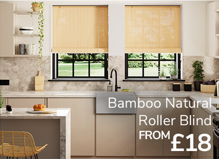 Bamboo natural roller blind