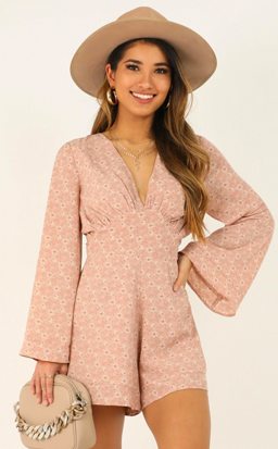 Shop: Mystery Lover Playsuit In Blush Floral