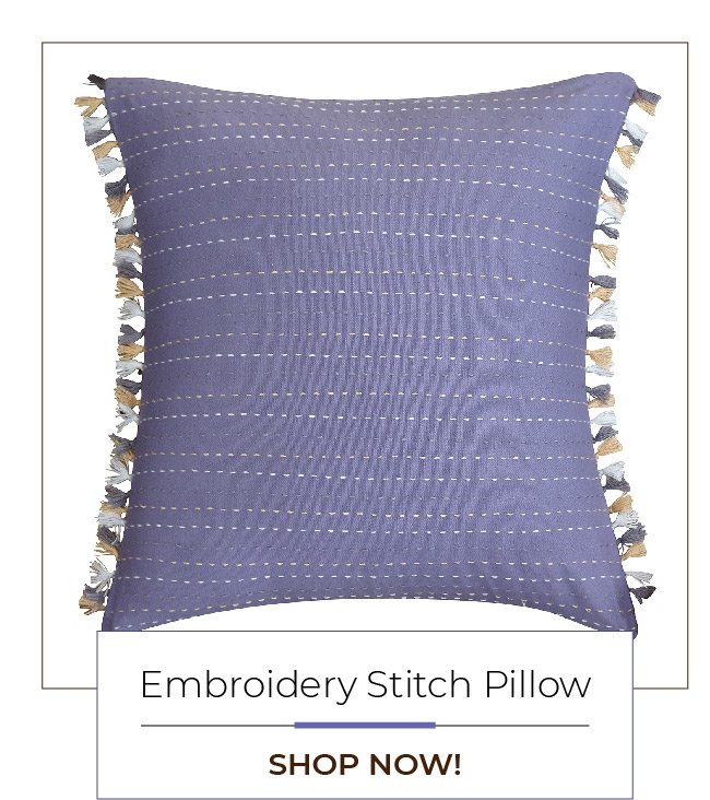 Embroidery stitch pillow