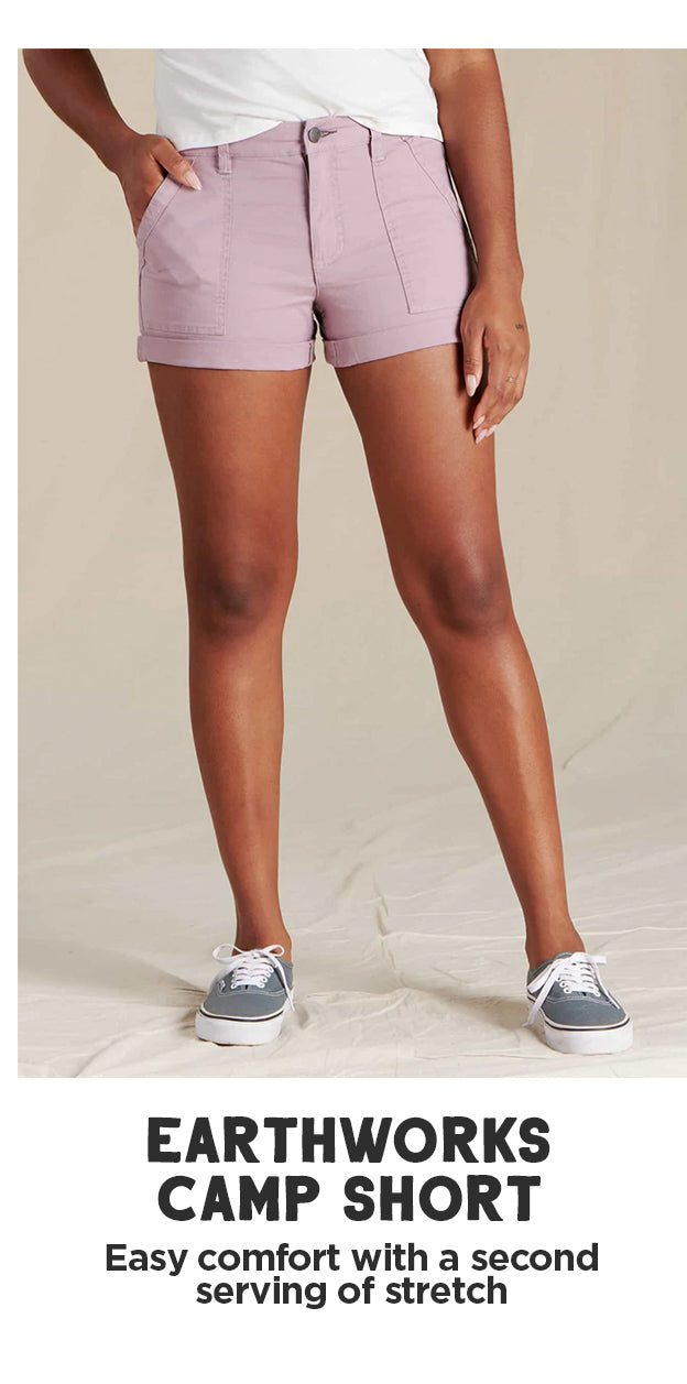 Earthworks Camp Short - Easy comfort with a second serving of stretch