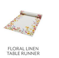 Floral Linen Table Runner