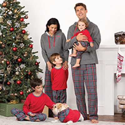 Gray Plaid Matching Family Pajamas