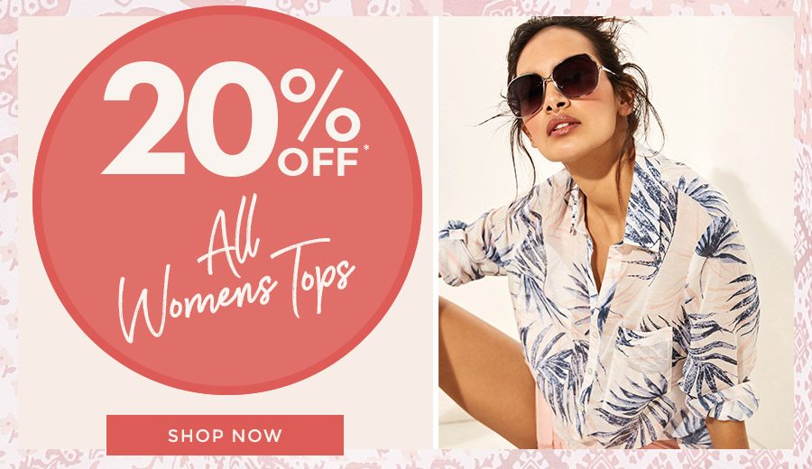 20% Off Womens Tops