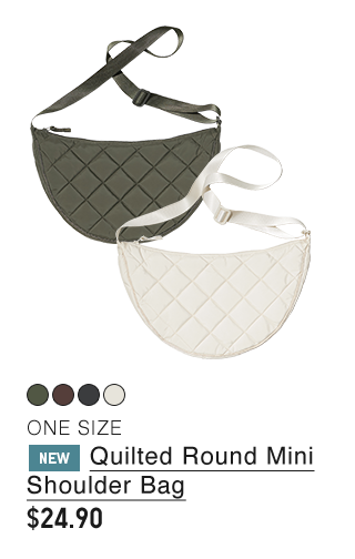 PDP8 - QUILTED ROUND MINI SHOULDER BAG