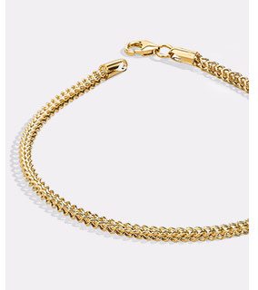 14K Yellow Gold Franco Chain Bracelet