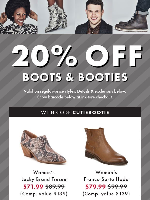 20% OFF BOOTS & BOOTIES